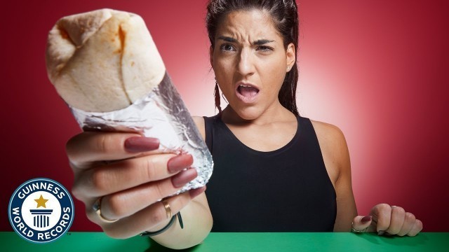 'Fastest time to eat a burrito! - Guinness World Records'