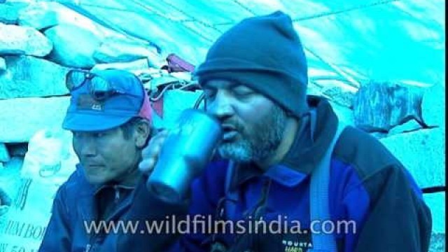 'Everest climbers eat good Nepali food at Base Camp'