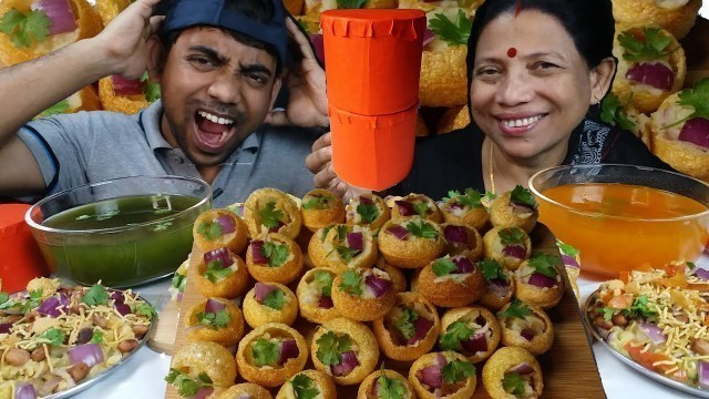 'Panipuri Eating Challenge with My Mom Indian Food Eating Show Mukbang'