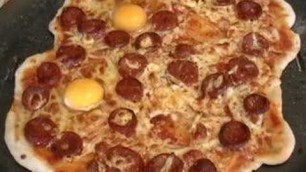 'Sausage and Egg Pizza'
