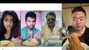'15 Indian guys duet a Chinese eating noodles | TikTok'