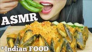 'ASMR Vegetable BIRYANI + CURRIED MUSSELS *Indian FOOD (EATING SOUNDS) NO TALKING | SAS-ASMR'