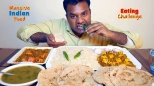 'Massive Indian Food Eating Challenge | Chilli Paneer, Matar Paneer, Dal Fry, Chillies Eating India'