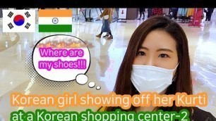 '[Part 2] Korean girl in Kurta(Kurti) eats Indian food'