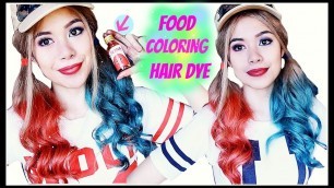 'How To Temporary Dye Your Hair Using Food Coloring-Harley Quinn Inspired Hair-Beautyklove'