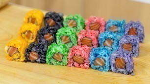 'Rainbow Colored Sushi Rice - Sushi Cooking Ideas #1'