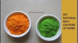 'How to make eco friendly holi colours | DIY Natural Holi Powder Color'