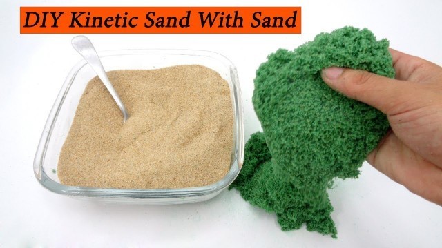 'DIY Kinetic Sand with Slime, Ariel, Sand, Glue, Food coloring at Home'