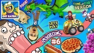 'ROBLOX #6: GET EATEN...by DOGE? + Fart Dragon Taming! (Fast Food on Wheels is Yummy Nummy!)'