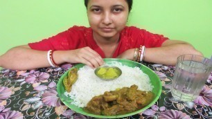 'Massive eating spice chicken curry with rice | Eating Indian Food | Eating Show'