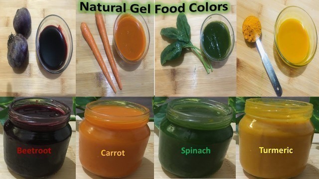 'How to Make Natural Food Colors |Organic Gel Food Color from Vegetables| Homemade Food Colors Recipe'