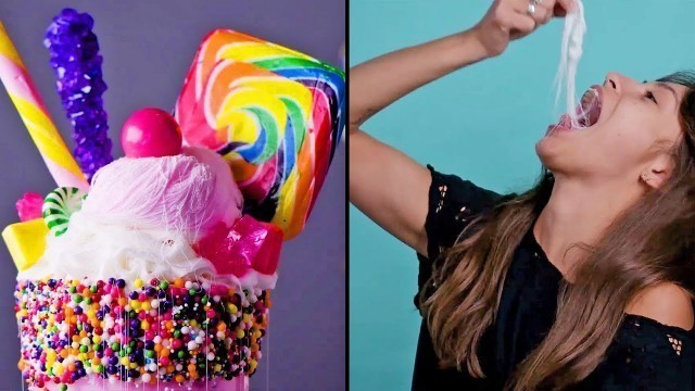 '65 THOUSAND Strands of Bearded Dragon Cotton Candy! DIY Dessert & Kitchen Hacks by Blossom'