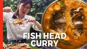 'NYONYA FISH HEAD CURRY Recipe (Cooking With Food Ranger!)'