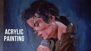 'Happy Birthday Michael Jackson | Acrylic Painting By Riya | Art & Food Gallery'