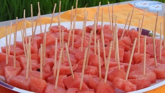 'How To Cut Watermelon Fruit | Excellent Fruit Cutting Skills / KK2 Food Ranger'