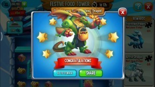 'Reach The Top Of Festive Food Tower Island - Dragon City'
