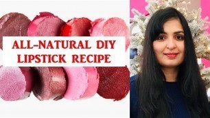 'Homemade Natural Lipstick - With Customizable color Options'