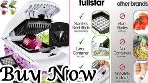 'Fullstar Vegetable Chopper - Spiralizer Vegetable Slicer  Onion Chopper with Container'