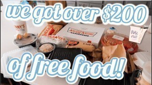 'WE GOT OVER $200 OF FREE TAKE-OUT FOOD
