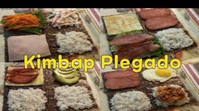 'Kimbap plegado | Kimbap doblado | Sándwich de kimbap | kimbap coreano | k-food | alga marina kim(김)'