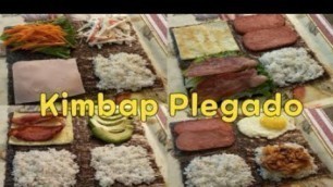 'Kimbap plegado | Kimbap doblado | Sándwich de kimbap | kimbap coreano | k-food | alga marina kim(김)'