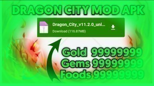 'Dragon City Mod Menu Latest Update Android/ios Version 11.2.0 | Foods Gems Coins | MediaFire Link'