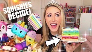 'My SQUISHIES Choose my BIRTHDAY MEALS for 24 Hours! 
