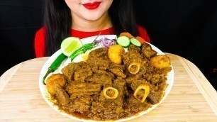 'Massive*Spicy Mutton Curry with  rice|Eating Indian Food(Real Sound Eating Show)'