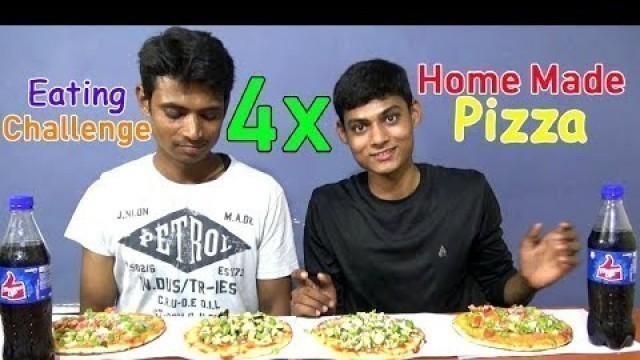 '4x Homemade Pizza Eating Challenge | Food Challenge India'