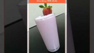 'Strawberry Milk Shake In One Minute / Milk Shake / shas food gallery / #shorts'