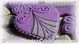 'Purple heart cookie with TruColor natural food coloring'