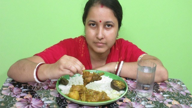 'Eating Chicken curry With Rice | Eating Indian Food | Eating Show'