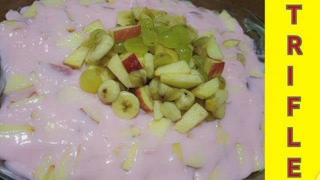 'Fruit Custard recipe||Fruit Trifle recipe by kiran\'s food gallery'