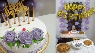 'Surprize Birthday celebration at home / Birthday decoration ideas / Birthday food ideas'