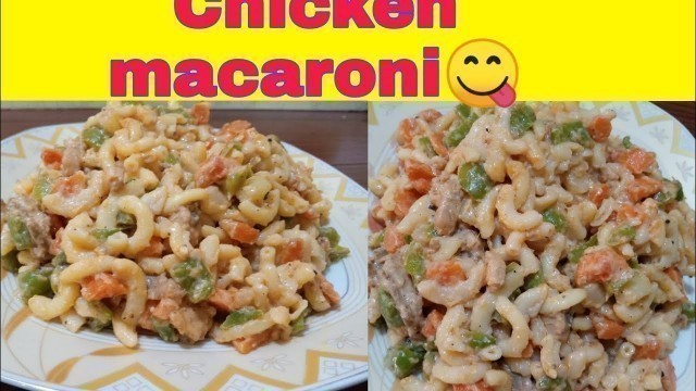 'Chicken macaroni pasta recipe by kiran\'s food gallery'