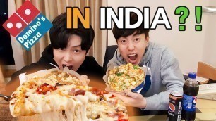 'Koreans Try Domino\'s Pizza in INDIA?! | Domino\'s Pizza Reaction'