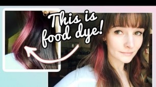 'Coloring My Hair with Food Dye at Home | How to color hair with food color/food dye'