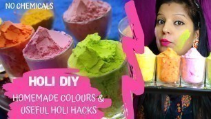 'How to Make NATURAL HOLI COLORS at Home with Kitchen Items - Homemade Colors - HOLI HACKS 2020'