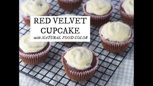 'Red Velvet Cupcakes with beet root powder (Natural Food Color)'