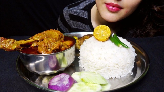 'EATING BENGALI MURGIR JHOL || PARWAL FRY || BAINGAN FRY || RICE || ASMR || HOMEMADE | INDIAN MUKBANG'