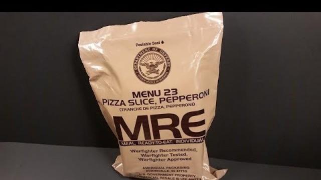 '2018 MRE Pepperoni Pizza MRE Review Meal Ready to Eat Ration Taste Testing'