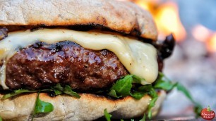 'THE.BEST.CHEESEBURGER - FOODPORN WARNING!  Cooking in the Forest'