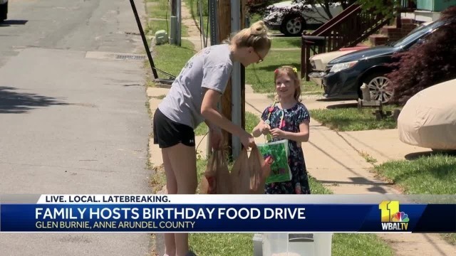 'Glen Burnie girl holds birthday food drive'