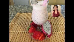 'How To Make Dragon Fruit Smoothie-Pitaya Vietnamese Food Recipes'