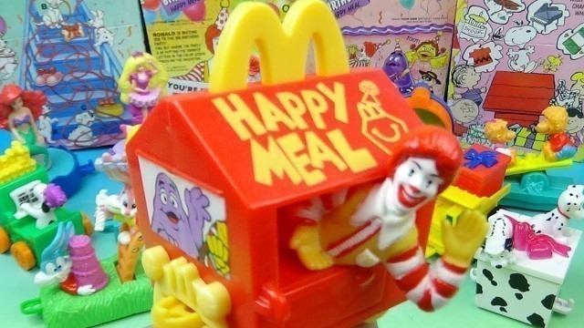 '1994 Happy Birthday Happy Meal Train Set of 15 McDonalds Kids Meal Toys Video Review'