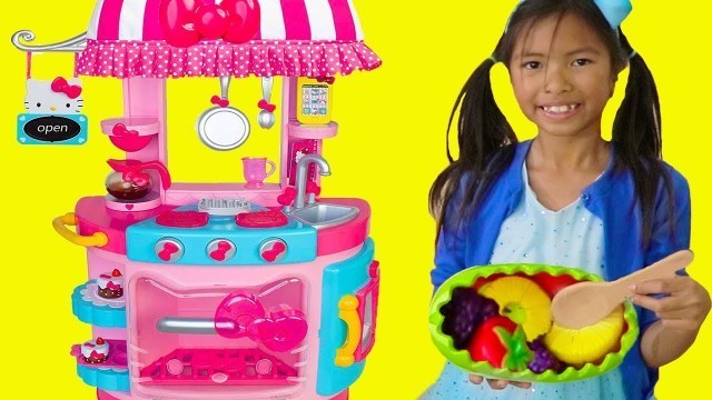 'Wendy Pretend Play w/ Hello Kitty Kitchen &Tea Party Kids Food Toys'