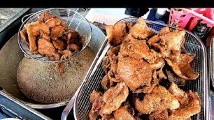 'Filipino Street Food | Fried Liver and Chicken Skin'