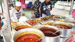 'Street Food Malaysia Penang Jelutong Nasi Tomato and Nasi Dalca Beef Curry Jelutong 番茄饭咖喱鸡'