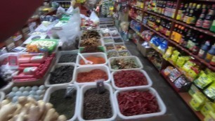 'Vegetable market - Grocery market - and street view of Wuhan China'