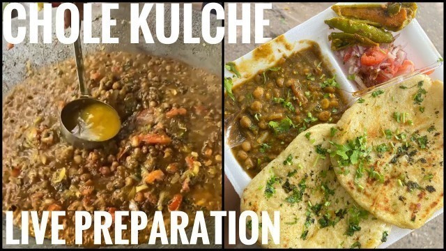 'One of the Most POPULAR Indian street food | live Chole kulche making'